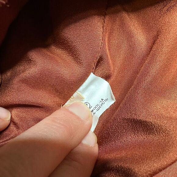 VALENTINO Vintage Orange Plaid Pencil Midi Skirt Women's Size 10 Wool Preppy - Picture 10 of 13